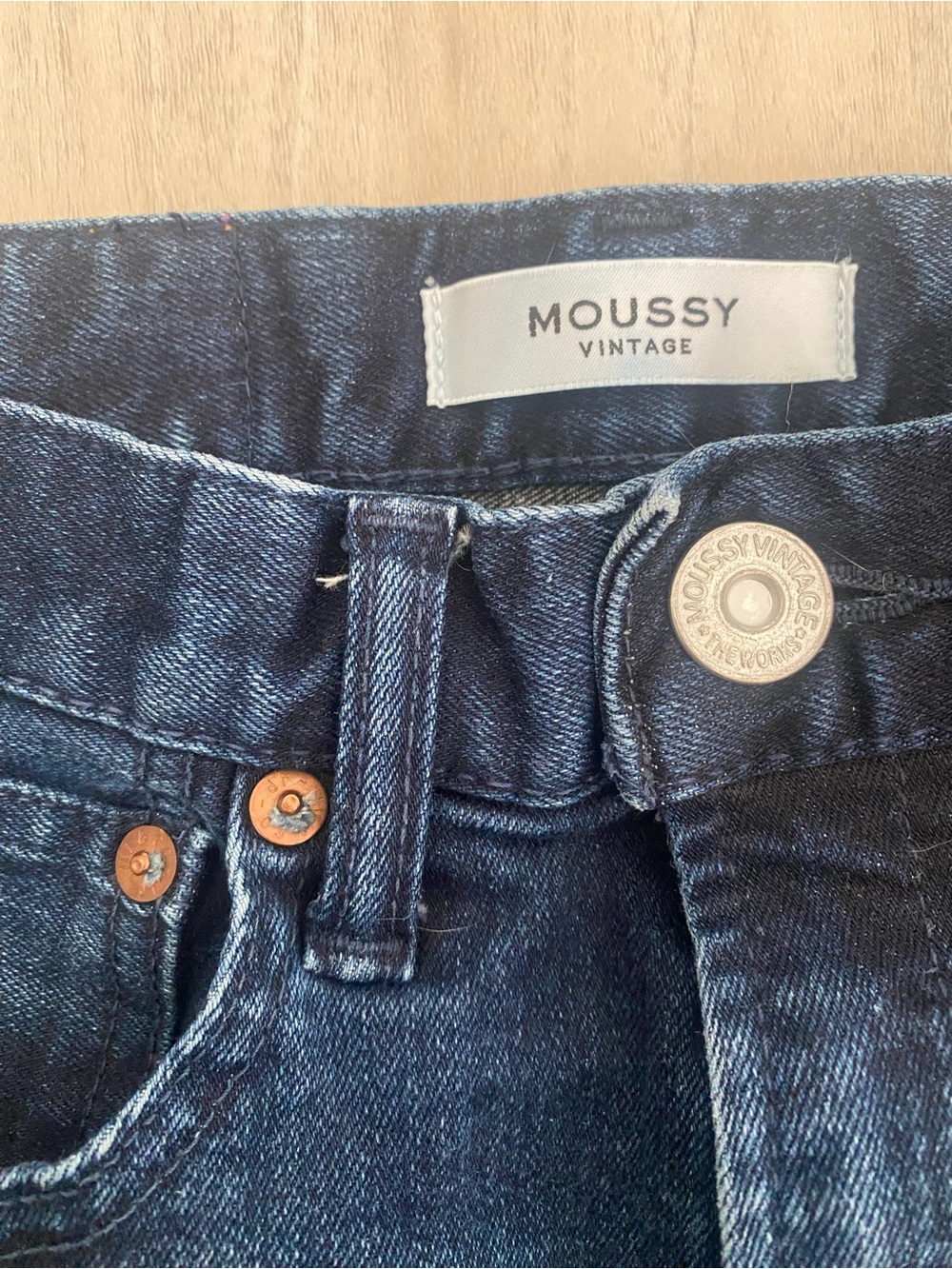 MOUSSY Vintage Women’s Dark Blue High-Rise Jeans 24 skinny